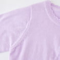 thumbnail image 6 of GYRATEDREAM Toddler Baby Girls Open Front Bolero Shrug Kids Long Sleeve Cropped Elegant Cardigan Knit Sweater Children Ruffled One Button Cute Outwear Crop Top Cover Up for 1-10 Years Purple, 6 of 8