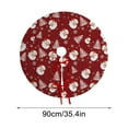thumbnail image 3 of Christmas Tree Skirt,Classic Red Tree Skirts Santa Claus Patterned Christmas Decor Mat Cloth Tree Bottom Apron Decoration for Holiday Party Scene Decoration, 3 of 6