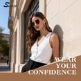 thumbnail image 3 of Sunier Round Polarized Trendy Sunglasses for Women Metal Frame Retro Shades, 3 of 7