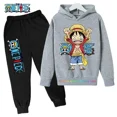 thumbnail image 1 of Sudadera con capucha de Anime de una pieza para niños, jersey de Luffy, sudadera con capucha de gran tamaño, abrigo de Hip Hop, ropa para niños, novedad, 1 of 1
