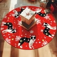 thumbnail image 2 of Christmas Tree Skirt Red Tree Skirts Border Collie Xmas Tree Skirt Tree Mat 48 Inch Dog Winter Christmas Decorations for Home, 2 of 6