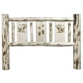 thumbnail image 4 of Montana Collection Full Headboard w/ Laser Engraved Bear Design, Clear Lacquer Finish, 4 of 5