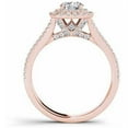 thumbnail image 3 of 1-1/6 Carat T.W. Diamond Split Shank Double Halo 14kt Rose Gold Engagement Ring, 3 of 5