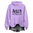 thumbnail image 2 of Baqcunre Sweaters For Women Women's Co.Quality.. Est 1692 Letter Printed Loose Hooded Sweater Women Sweatshirt Fall Outfits Women Trendy Purple S, 2 of 4