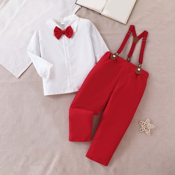 Conjunto de manga larga con cuello vuelto para recién nacidos, ropa de invierno para niños, conjunto de pantalones con tirantes de manga larga de color liso, conjunto para niños
