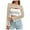 Beige, variant on Women's Sweater Rainbow Hollow Out Long Sleeve Cutout Knitted Cover-Ups y2k Mesh Cropped Blouse Fall Winter Clothes