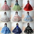 thumbnail image 1 of 5 Pcs/Set Robe de Soirée de Mariage Robe de Princesse Vêtements pour Poupée Barbie Cadeau pour Bébé Enfants, 1 of 4