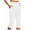 White, variant on Mgmyaa Capri Yoga Pants for Women Petite Length Elastic Waist Work Office Straight-Leg Casual Yoga Athletic Pants