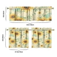thumbnail image 6 of Floral Vintage Curtains 24 Inch - 3 Panel Boho Farmhouse Set with Rustic Wildflowers, Rod Pocket Window Treatment, 6 of 6