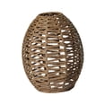 thumbnail image 1 of Milaget Rustic Hand Weaved Pendant Light Crafts Lampshade Rattan Lamp Shade for Bedroom Khaki Cone, 1 of 9