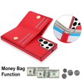 thumbnail image 2 of ELEHOLD Case for Samsung Galaxy S23 Ultra,Business PU Leather Stand Case with Card Holder & Ring Holder,Red, 2 of 7
