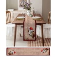 thumbnail image 6 of Table Runners 72 Inches Long Dress Scarves, Red Christmas Farmhouse Kitchen/Dining Table Runner, Coffee Tablerunners, Cow Snowflake Red Plaid Farmhouse Wooden Winter 13x72 Inch, 6 of 7