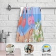 thumbnail image 4 of Cute Flaming Beach Kitchen Hand Towels 2 PCS, Summer Sea Day Fingertip Bath Towels Ultra Soft and Highly Absorbent, Decorative Face Towels Dish Washcloths, 28.3"x14.4", 4 of 4