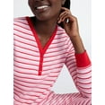 thumbnail image 3 of Joyspun Women's Waffle Knit Henley Sleep Top, Joggers and Socks Pajama Set, 3-Piece, Sizes XS-3X, 3 of 8