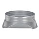 thumbnail image 1 of Conector de conducto Uxcell de 10 pulgadas, brida cuadrada a redonda, tubo recto de metal para conducto de aire, 1 of 5