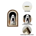 thumbnail image 2 of Fiaya Women Halloween Ghost Wooden Double-Layer Decorative Sign Arch Door Frame for Tabletop Wall Hanging Vintage Rustic Ornament Style F, 2 of 4