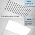 thumbnail image 4 of Black Striped Fluorescent Light Covers, Black White Stripes Farmhouse Magnetic Light Covers for Ceiling Lights, Fluorescent Ceiling Shade Filters for Classroom Bedroom Office 4x2Ft x 4PCS, 4 of 8