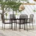 thumbnail image 1 of vidaXL 5 Piece Garden Dining Set Black, 1 of 4