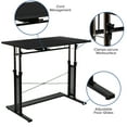 thumbnail image 3 of Flash Furniture Fairway Height Adjustable (27.25-35.75"H) Sit to Stand Home Office Desk - Black, 3 of 14