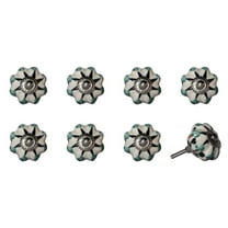 Knob-It Vintage Cabinet Drawer Knobs 8 Piece Hand Painted Bohemian 10 Inch