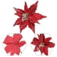 thumbnail image 4 of Flor de Pascua navideña con purpurina de 28 cm para colgar en el árbol de Navidad, decoración falsa para el hogar, 4 of 5