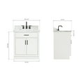 thumbnail image 3 of Ariel Hepburn 31 In. Rectangle Sink Vanity With 1.5 In. Carrara White Countertop In White, 3 of 9