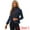 Dark Blue, variant on Women's Long Sleeve Open Front Faux Suede Blazer M Olive Green