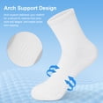 thumbnail image 4 of KALMORE Women Quarter Crew Athletic Socks, Arch Support Cushioned, Moisture Wicking Cotton Socks, 6 Pack, 4 of 7