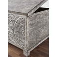 thumbnail image 5 of Mod-Arte Anglo Modern Solid Hard Wood Hand Carved Trunk in Gray, 5 of 21