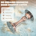 thumbnail image 5 of No Drilling Magnetic Door Stopper Catch, 4 Pack Catch with Adhesive & Screws for Home Floor Mountain, Gold Tone, 5 of 7