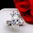 thumbnail image 3 of Zaire Statement Ring Created Fire Opal Clear CZ Womens Ginger Lyne Collection, 3 of 5
