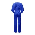 thumbnail image 6 of Women's Sequin Deep V Neck Open Back Jumpsuit, Sexy Long Pants Romper with All-Over Glitter Design for Parties, Evening Events, Club Nights, and Special Occasions Blue L, 6 of 6