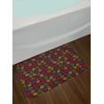 thumbnail image 2 of Fruits Bath Mat, Doodle Apples Cherries Pears Spiral Featured Fresh Kitchen Creative Print, Plush Bathroom Decor Mat with Non Slip Backing, 29.5" X 17.5", Multicolor, by Ambesonne, 2 of 2