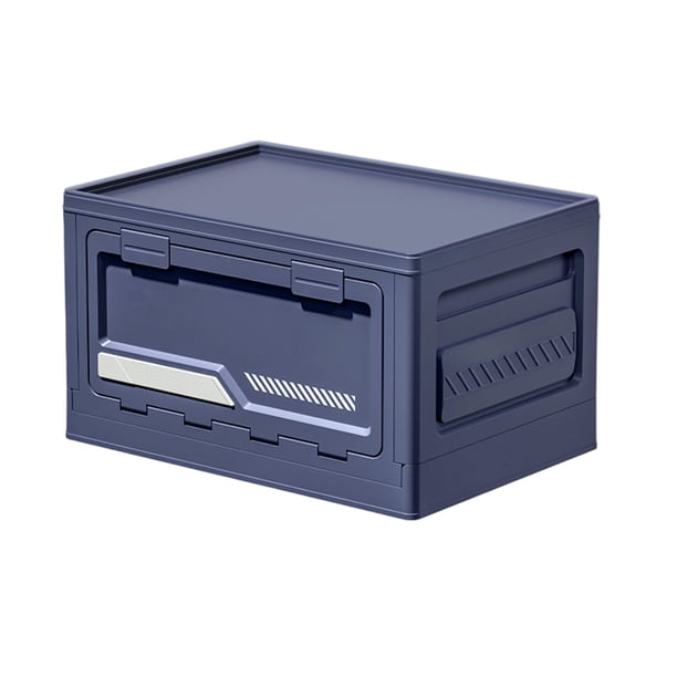 Caja de almacenamiento plegable con puerta lateral, caja de camping para exteriores, organizador portátil para maletero de coche, picnic, fiesta en la playa, suministros de plástico, contenedor de al