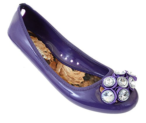Stones Slip On Ballet Flats Jelly Shoes 