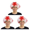 thumbnail image 1 of Minnieouse Payaso peluca pelo Navidad pelos sintéticos aficionados al fútbol fiestas sombreros accesorios de vestir disfraz divertido Inglaterra Type1 NO1, 1 of 6