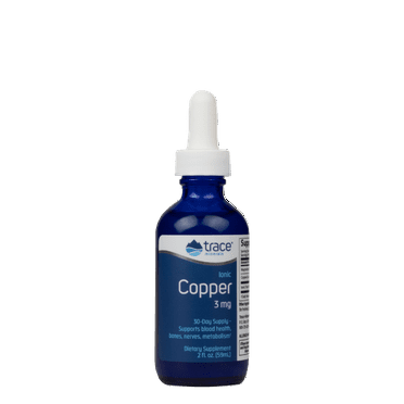 Trace Minerals | Liquid Ionic Copper 3 mg Dietary Supplement | Antioxidant Enzyme | Supports Blood Health, Bones, Nerves and Metabolism | 2 fl oz, 48 servings