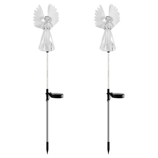 Advancent 2 unids/set luces de camino solares al aire libre luces de estaca de Ángel que cambian de Color para decoración de jardín Iluminación y accesorios