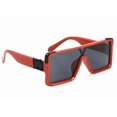 thumbnail image 2 of Women Sunglasses Fashion Flat Lens Square Red, 2 of 10