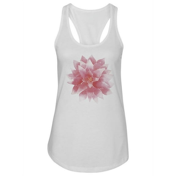 Watercolor Lotus Flower Pink Tank Women -Image by Shutterstock, Female Medium