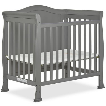 UPC: 0810063663100 | Dream On Me Naples Full Panel 4-in-1 Convertible Mini Crib Storm Grey