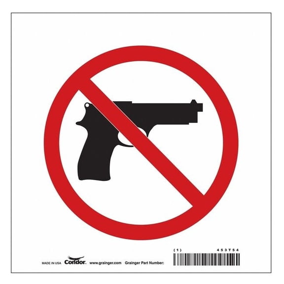 Condor Safety Sign,8 in x 8 in,Vinyl 453T54