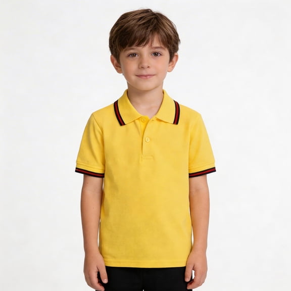 WELOIJEVBE Kids Boys Short Sleeve Polo Shirts Summer Golf Shirt School Uniform Casual Collared V Neck Polo Shirts for Boys 3-4 Years Boy Shirts