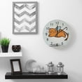 thumbnail image 5 of SKYSONIC Silent Wooden Round Wall Clock Fly Cat Non Ticking Battery Operated Clocks for Home Office Living Room Bedroom, 5 of 6