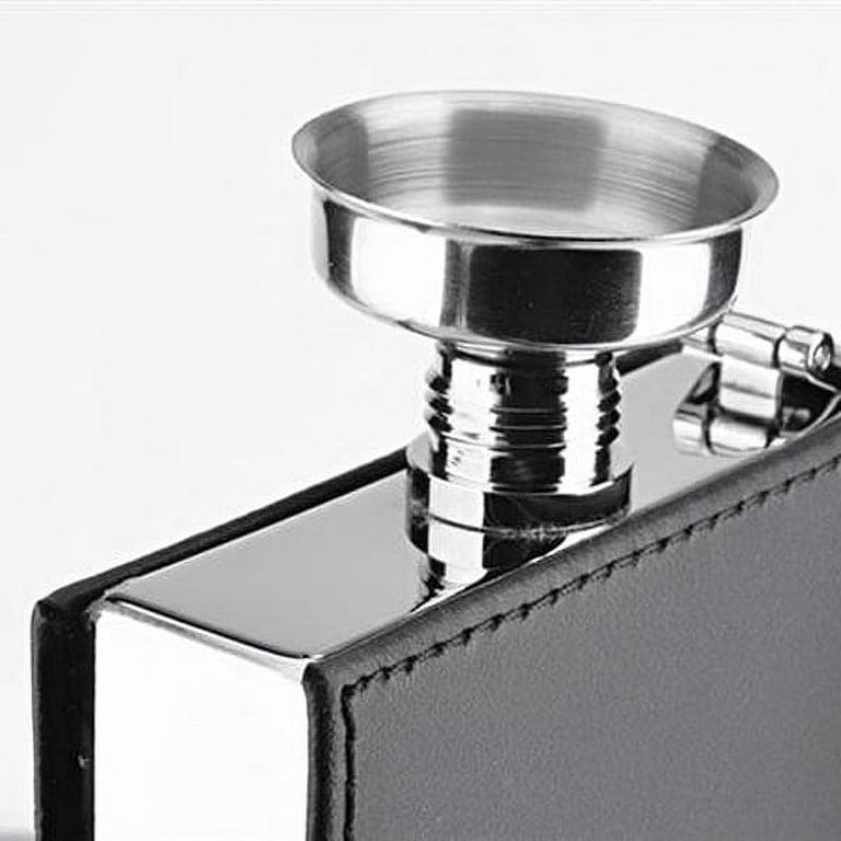 NICEXMAS Portable 8mm Stainless Steel Funnel for All Hip Flasks Flask  Filler Wine Pot (Silver) 