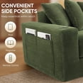 thumbnail image 4 of Lunale Convertible Sleeper Sofa Bed, Boneless Futon Cloud Couch, No Assembly Required, Pull Out Floor Couch Bed for Living Room, Green Corduroy, 4 of 8