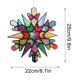 thumbnail image 2 of Cartel de corona bendecida de abeja colgante grande acrílico teñido geometría sagrada teñido Suncatcher decoraciones colgantes para interiores y exteriores Wmkox8yii gf5986, 2 of 2