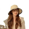 thumbnail image 5 of CoCopeanut Topi Matahari Baru Topi Ember Lipat Musim Panas untuk Wanita Topi Pelindung Matahari Luar Ruangan Topi Berburu Memancing Katun Anti-UV Pinggiran Lebar Topi Pelindung Matahari, 5 of 6