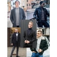 thumbnail image 3 of Mens Light Grey Turtleneck Sweater Soft Lightweight Casual Long Sleeve Shirt Krash-L, 3 of 7