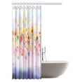 thumbnail image 2 of MYPOP Abstract Watercolor Flower Decor Shower Curtain, Flowers In Soft Colors Floral Design Colorful Blurred Bathroom Shower Curtain with Hooks, 48 X 72 Inches, 2 of 3